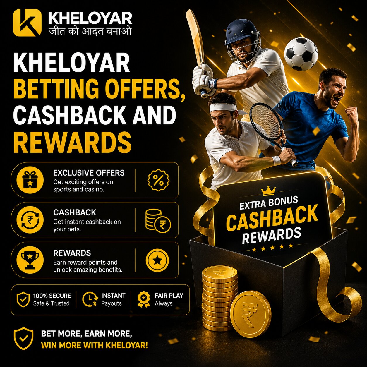 Kheloyar Betting Offers, Cashback and Rewards